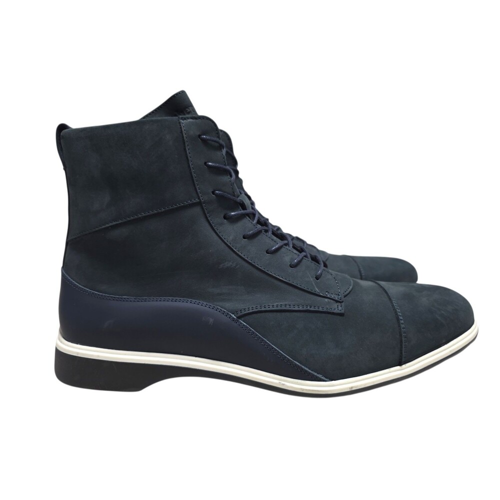 AmberJack Boots Mens Sz 13 Cobalt Blue Nubuck Full Grain Leather Sheepskin Lined